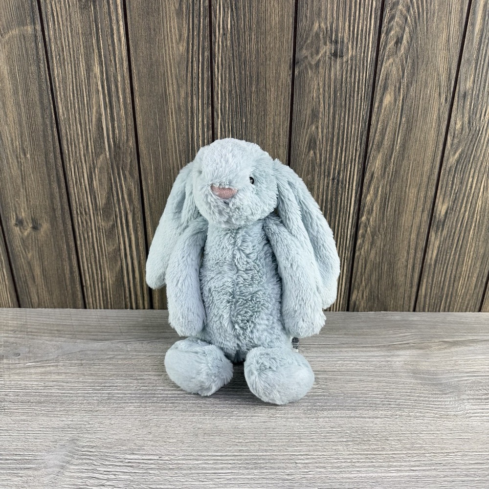 Jellycat Bashful Bunny Medium Light Blue Plush Rabbit Stuffed Animal Retired